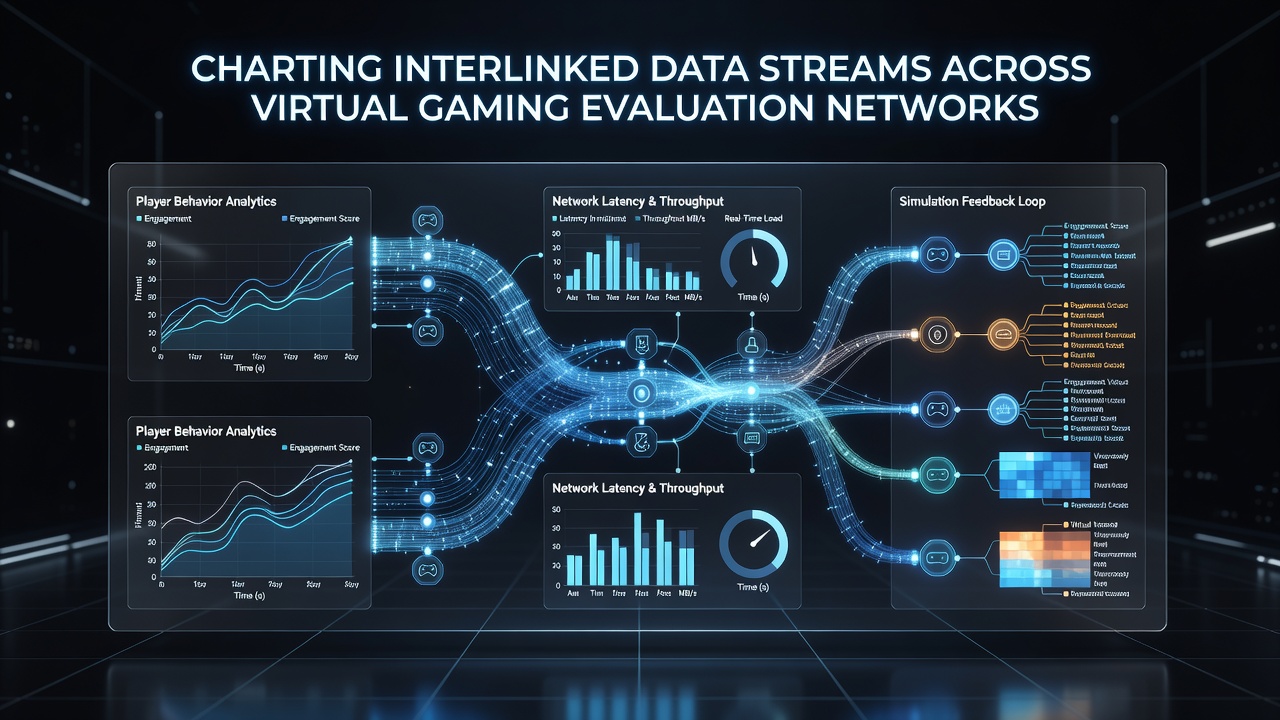 Visualization of graph database mapping data connections in gaming evaluation networks