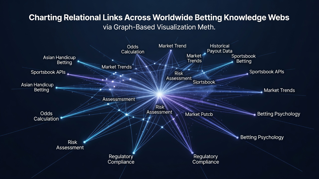 Interactive graph display showing connections between global wagering information sources