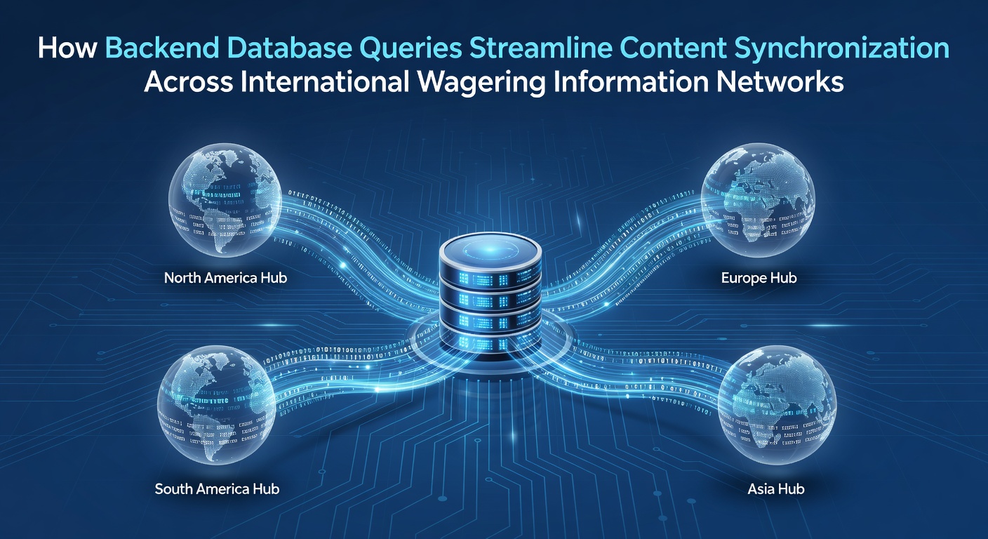 Backend database architecture diagram showing query flows across global wagering data centers