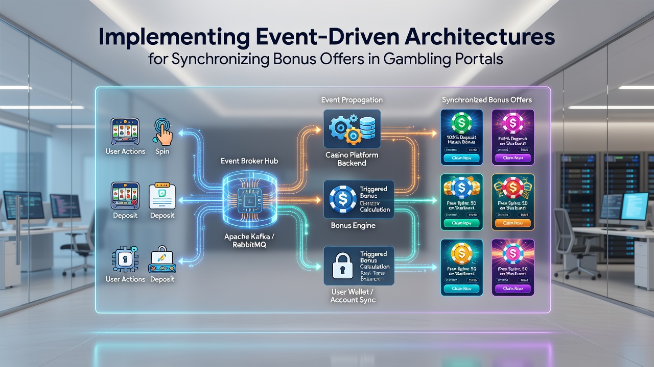 Screenshot of monitoring dashboard displaying real-time event streams for casino bonus updates